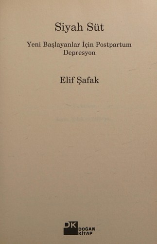 Siyah Sut — Elif Safak