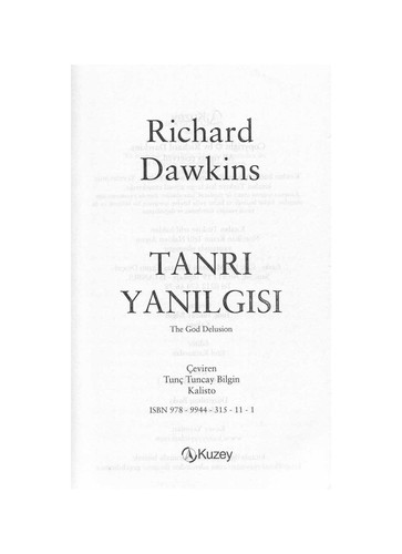 Tanrı Yanılgısı — Richard Dawkins
